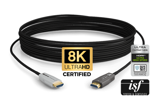 48Gbps 8K/60 HDR 4:4:4 Active Optical HDMI Cable | eARC, CEC, ALLM & VRR | ISF Certified