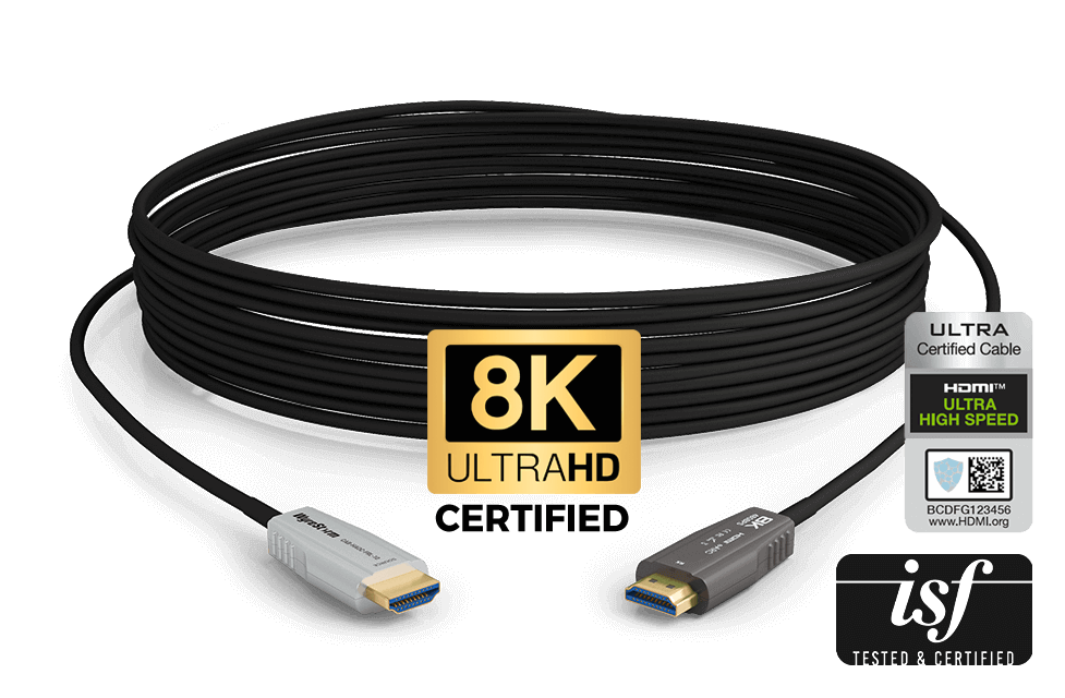 48Gbps 8K/60 HDR 4:4:4 Active Optical HDMI Cable | eARC, CEC, ALLM & VRR | ISF Certified