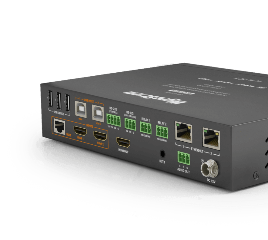 4K HDBaseT Receiver with USB & Local Inputs