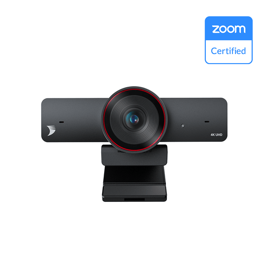 Zoom-Certified 4K Wide Angle Webcam w/ AI Enhanced Lighting, Auto Framing & App Control
