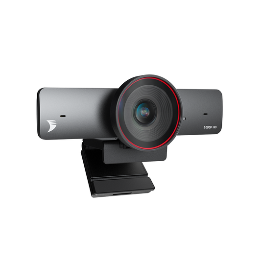 1080P HD Wide Angle Webcam w/ AI Enhanced Lighting, Integrated Mic & App Control